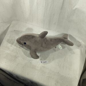 Destination Nation Plush Dolphin Toy Grey 12 X 7 X 6
